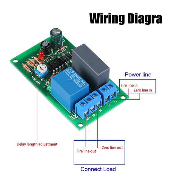 220V Relækort Timer Relæ Forsinkelse Switch Modul Input/Output Forsinkelse Off Switch Modul