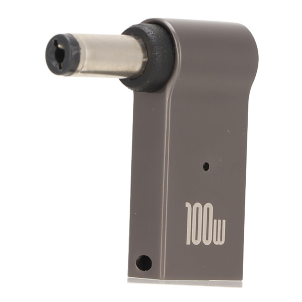 Kannettavan tietokoneen laturisovitin PD USB Type C naaras I-DC-sovitin 100w alumiiniseos kyynärpää kannettavan tietokoneen power 5,5x2,1 mm