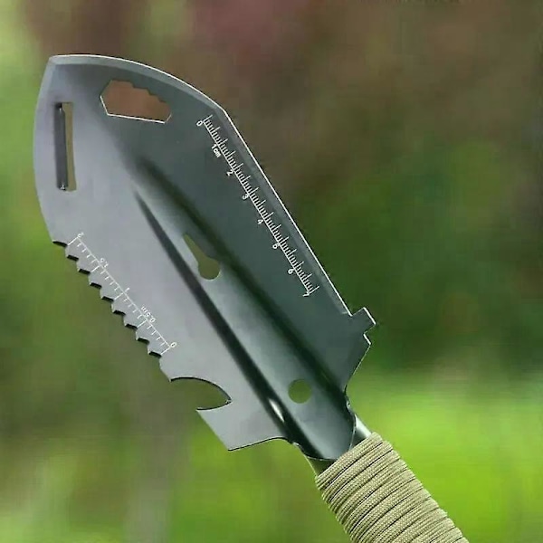 Portabel Multifunktionell Spade för Camping, Resor och Picknickar, Utomhus Överlevnad Trädgårdsredskap silver