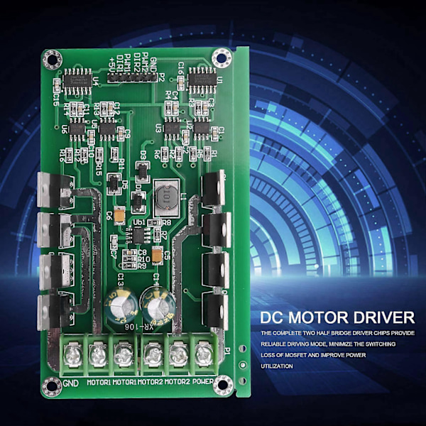 H-Bro DC Dobbel Motor Driver PWM Modul Høyeffekts Kontrollkort