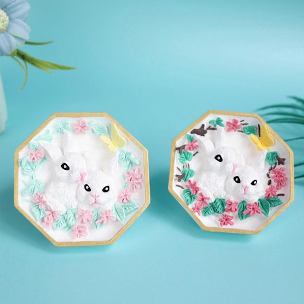 DIY Dessert Silikoneforme Kaninformede forme til chokoladebageudstyr Zekai