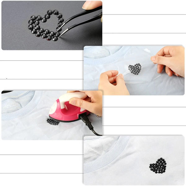 1440 stk Nail Art Rhinestone DIY Flatback Glas Skinnende Negle Dekoration Rhinestone Beads Sort