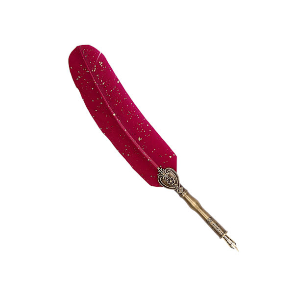 Kalligrafi Pen Retro Elegant Holdbar Slidbar Praktisk Praktisk Attraktiv Dekorativ Skriveværktøj til HjemCrimson