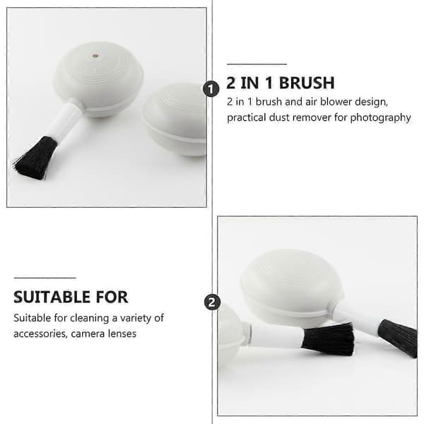 8 STK Linseblåsebørste Linsebørste Luftblåsebørste Klemepumpebørste 8.3x4.5cm 8.3x4.5cm White