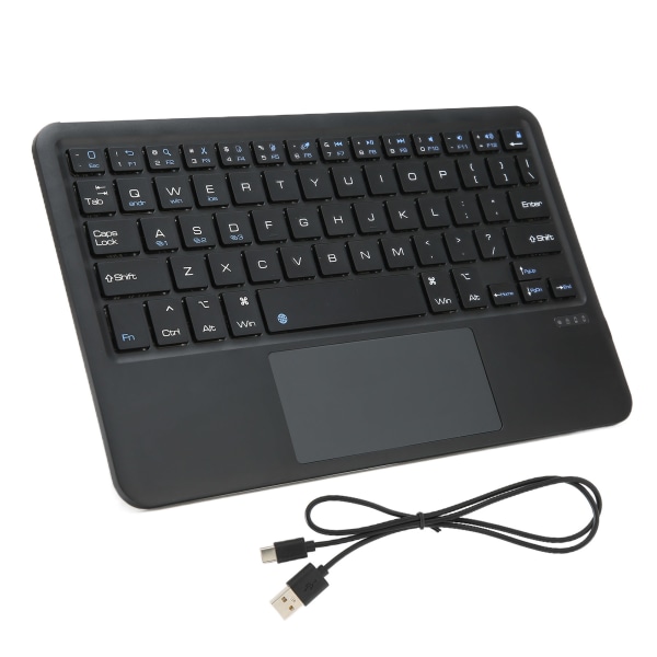 Trådløst tastatur Multi Touch Sensitive Operation Lite bærbart oppladbart tastatur for IOS TabletBlack