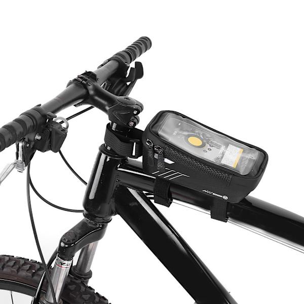 Vandtæt udendørs hard shell cykel cykel styr opbevaringspose cykel telefonholder etui sort