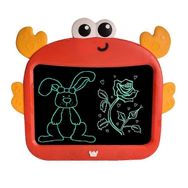 2 stk. Dinosaurer og Små Krabber Leke for 2 3 4 5+ År Gamle Gutter Jenter LCD Magisk Tavle Barnetavle Tegnebrett 9 tommer Leke Pedagogisk Ga
