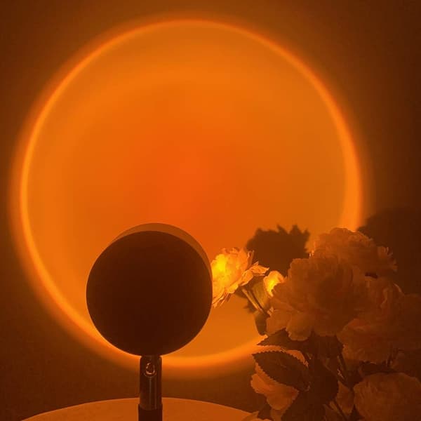 LED-projeksjonsgulvlampe Rød solnedgangslampe Stemningslys Nattlampe