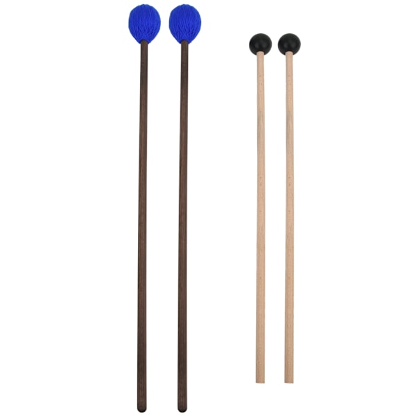 4 kpl Marimba-mallet-lankaa ja kumipäätä vaahterapuinen lyömäsoitin Marimballe