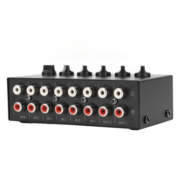 Mini Stereo Mixer 6-kanals uafhængig lydstyrkekontrol bærbar passiv mixer til pc CD bærbar computer