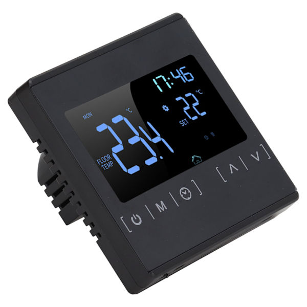 Programmerbar digital termostat smart berøringsskjerm hjem termostat for svette damprom AC85V til 250V