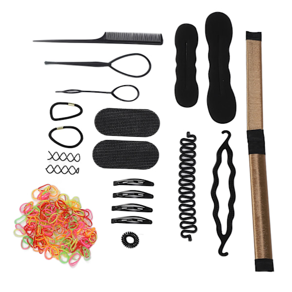 20PCS Hårflätningsverktyg Bärbar Lätt DIY Hårtillbehör för Frisörer Damer Flickor