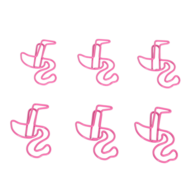 100 st gem för att förhindra halka Söta flamingoformade små bokmärke gem för pappersdokument Rosa
