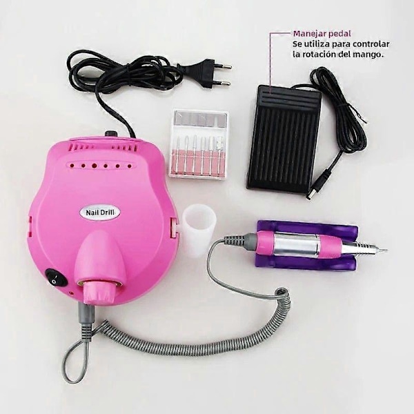 Elektrisk Neglefil Maskine 35000/20000 RPM Manicure Pedicure Fil Sæt med Negleværktøj Skærer 202Hvid30000RPM us