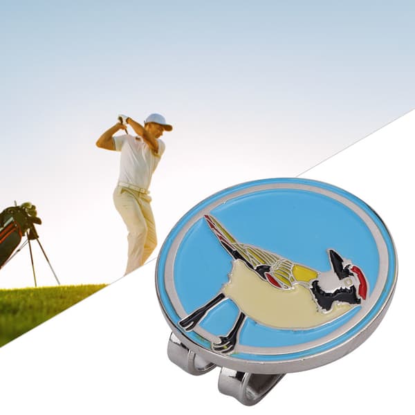 Magnetisk golfkasket hat skyggeklips kuglemarkør tilbehør (blå fugl)