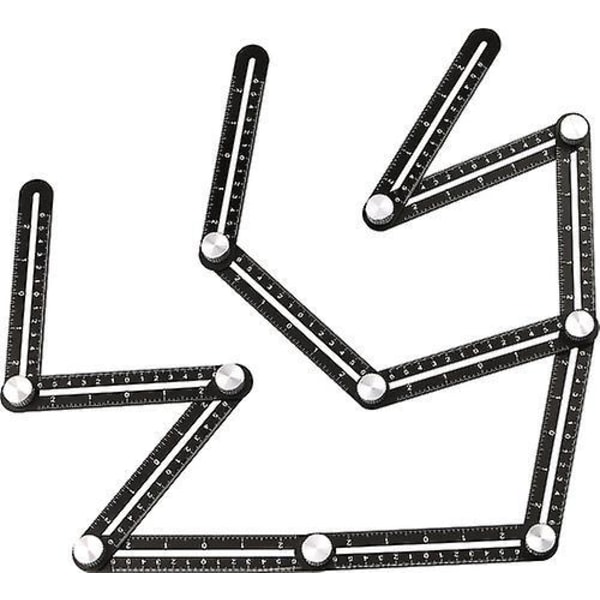 Vinkelmåler - Multi-vinkel Målelinjal Aluminium Legering Sammenleggbar Linjal