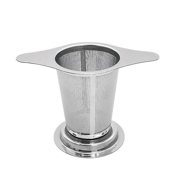2-pack Extra Stort Rostfritt Stål Teinfuser med Dubbla Handtag för Bryggning av Löst Te i Tekannor, Muggar och Koppar