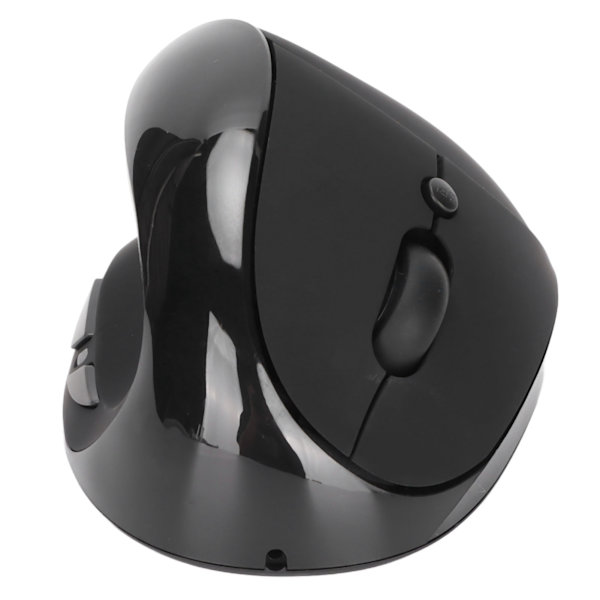 Vasenkätinen pystyhiiri 2.4G langaton pystysuuntainen ergonominen hiiri ladattava hiiri USB sovittimella säädettävä DPI PC:lle musta