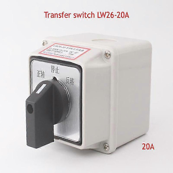 Trefas Motor Framåt Och Bakåt Lw26-20a Universalbrytare Med Vattentät Installationsbottenlåda 380v Reversibel