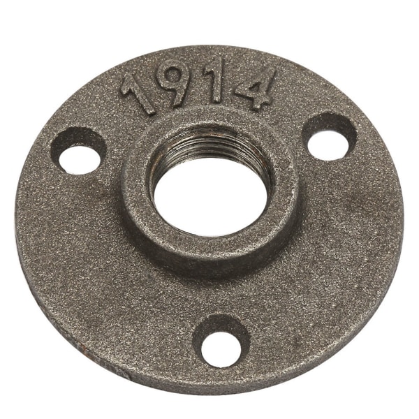 10 stk Legering/ Støpejern 3 hull 65 mm DN15 Flensrør Base Gjenger Gulvflens (Støpejern)