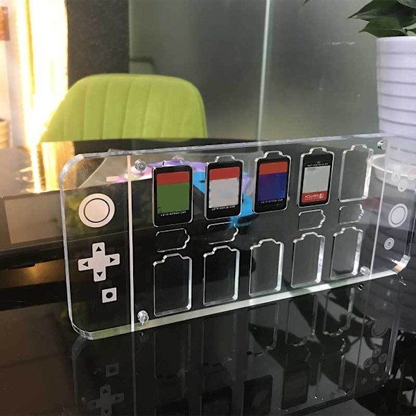 Spillkort Etui Transparent 14 i 1 Multifunksjonell Akryl Spillkort Holder for Switch Spillkort