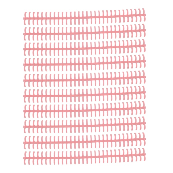 10 stk løse blad bindingsrygg 30 hull kuttbar slitesterk PP plast 10mm bindingskam for studentkontor Rouge Pink