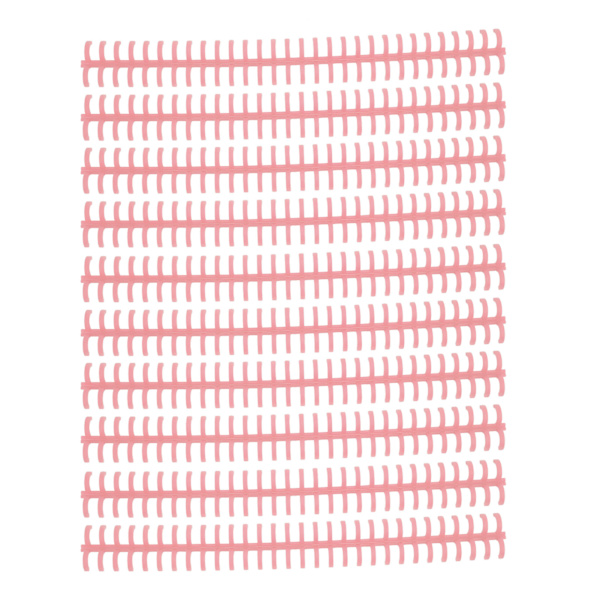 10 stk løse blad bindingsrygg 30 hull kuttbar slitesterk PP plast 10mm bindingskam for studentkontor Rouge Pink