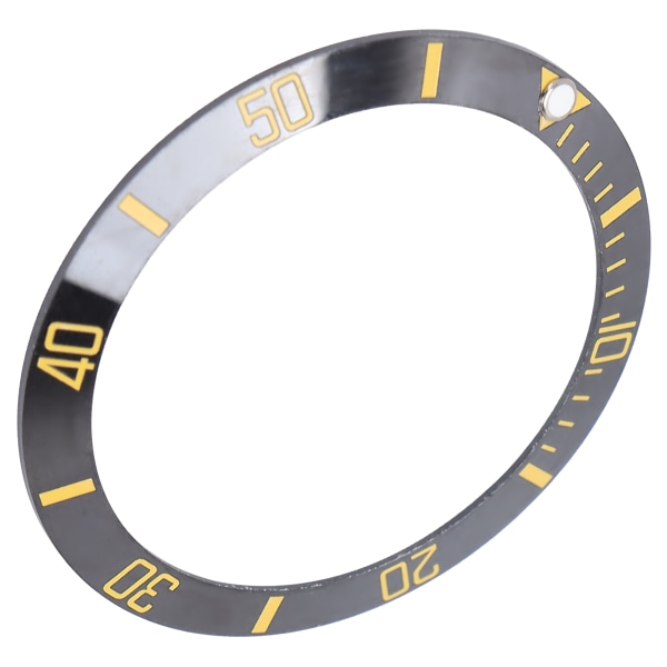 Keramisk watch Insert Armbandsur Bezel Insert Loop Ring Ersättningsdelar (svart+guld)