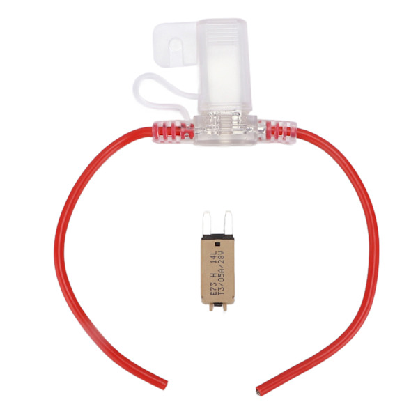 31,5 cm bilsikringholder 12AWG vandtæt med manuel nulstilling 5A sikring TPE+ PVC til RV Yacht Trunk