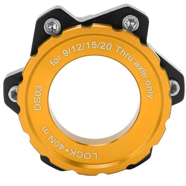 MEIJUN Centerlock till 6 bultars fästadapter låsring aluminiumlegering axelnavadapter för genomgående axelnav guld