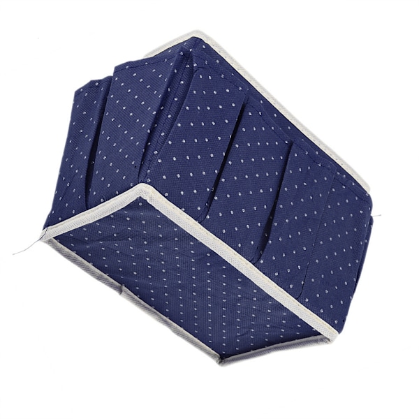 Dots Desktop Makeup Storage Box Cosmetic Organizer Case Holder NOn woven (Mörkblå)