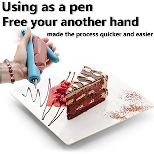 Kakedekorasjonspennsett - DIY Pastry Icing Piping Set (2 stk, Blå)