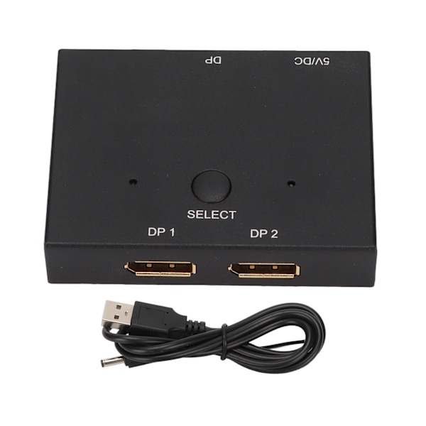 Displayport Splitter Bidirectional DP Switch Aluminium Alloy Displayport Switcher 8K At 60Hz 4K At 120Hz