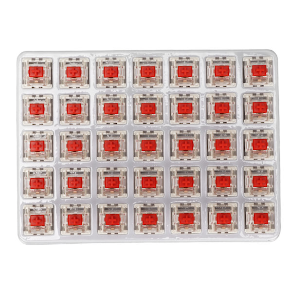 35 stk rød bryter forhåndssmurt 3 pins lineær RGB SMD-bryter kompatibel for Cherry MX-brytere for mekaniske tastaturer