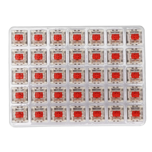 35 stk rød switch forsmurt 3 pin lineær RGB SMD switch kompatibel til Cherry MX switche til mekaniske tastaturer