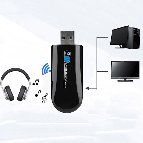 W67S USB-netværkskort trådløs WIFI-adapter kompatibel med Bluetooth 4.0 til computerforbindelse
