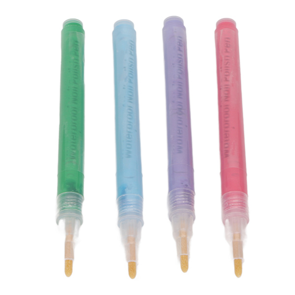 4 kpl kynsilakkakynät Tee itse nopeasti kuivuvat useat värit Nail Art Pen kynsien maalauskynä ABS-kuorella kynsihoitolaan