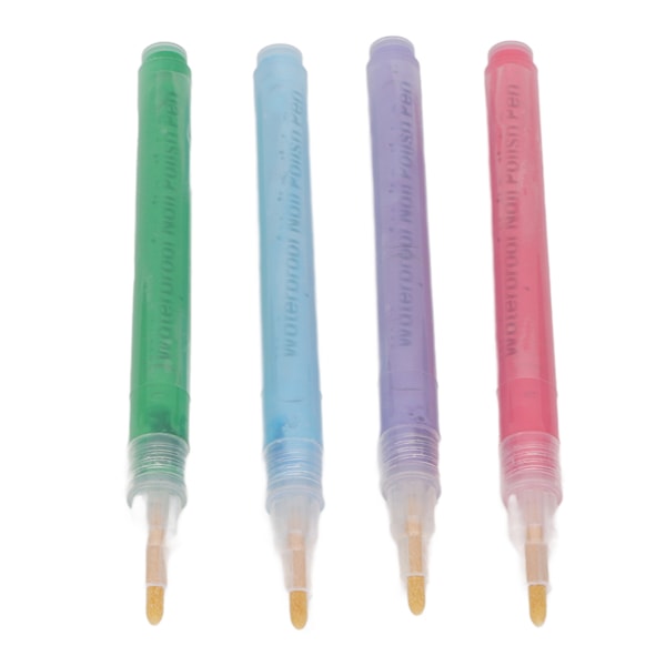 4 stk neglelakpenne DIY Hurtigttørrende flere farver Nail Art Pen Neglemaling Pen med ABS-skal til neglesalon