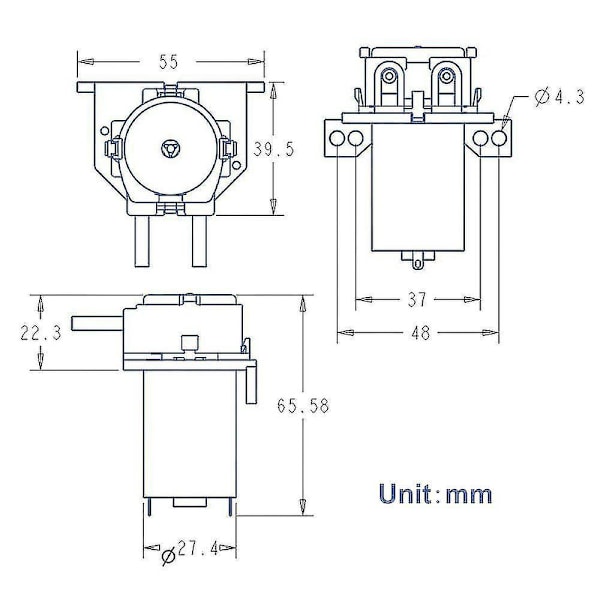 DC 24V Doseringspumpe Peristaltisk Pumpe Mini Vand Væske Pumpe Peristaltisk Slange-B4