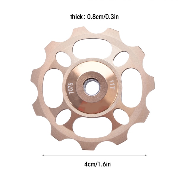 11T jockeyhjul bagskifterremskive til reservedele til mountainbikecykel (guld)