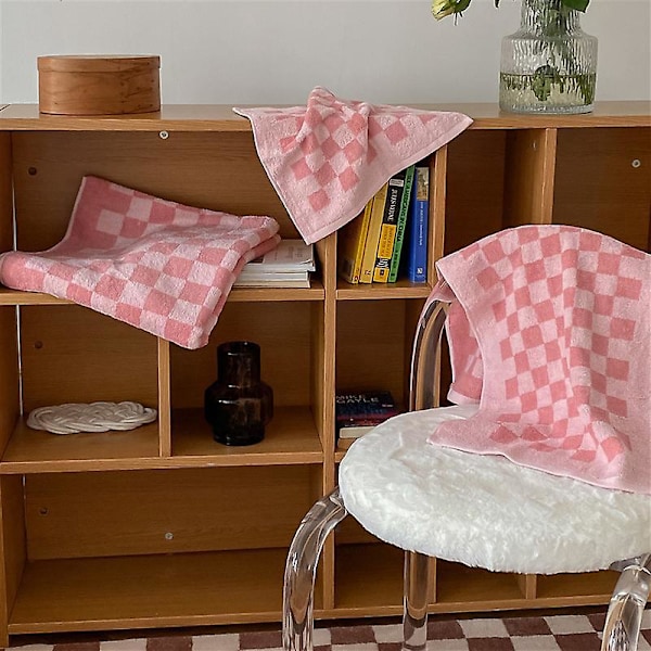 Ansiktshåndkle Badehåndkle for Ansiktsvask Voksne Menn og Kvinner Bading Ren Bomull Myk og Absorberende 34*74cm