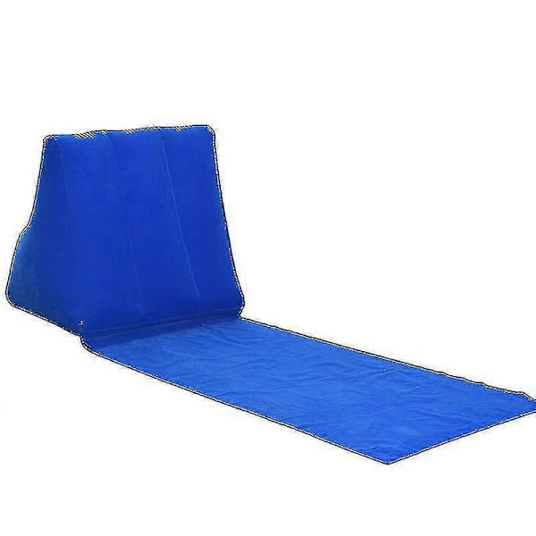 Oppblåsbar Sammenleggbar Myk Strandmatte Camping Loungestol Sete Med Ryggputepute Zekai Rosered