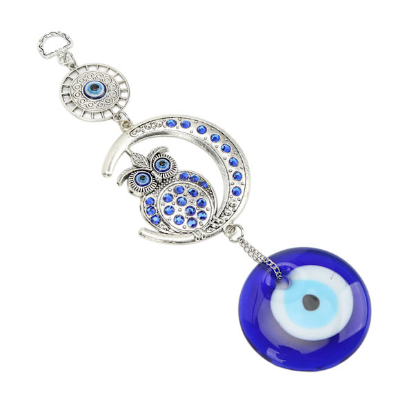 Onda öga hänge natt uggla måne färgad glasyr legering utsökta färger elegant stil locka rikedom onda ögat dekor