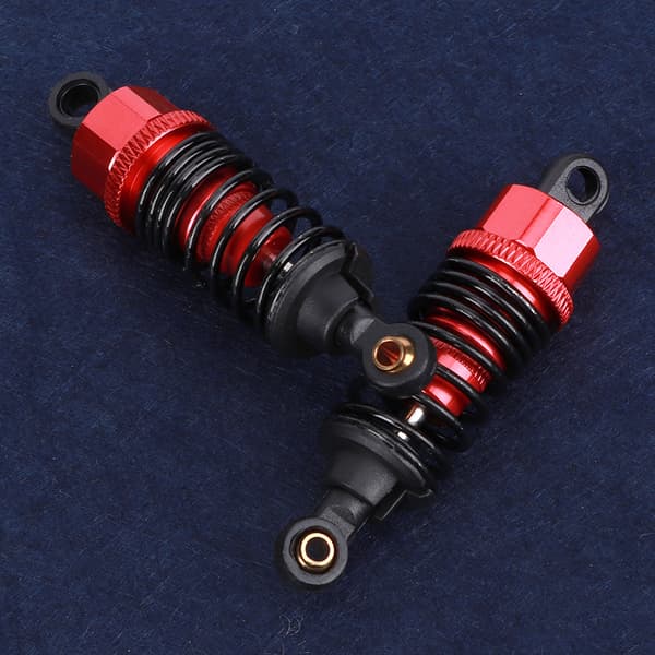 2 stk. 1/10 Metal Støddæmpere Passer til HSP RC Bil Model Del Tilbehør Rød 60MM
