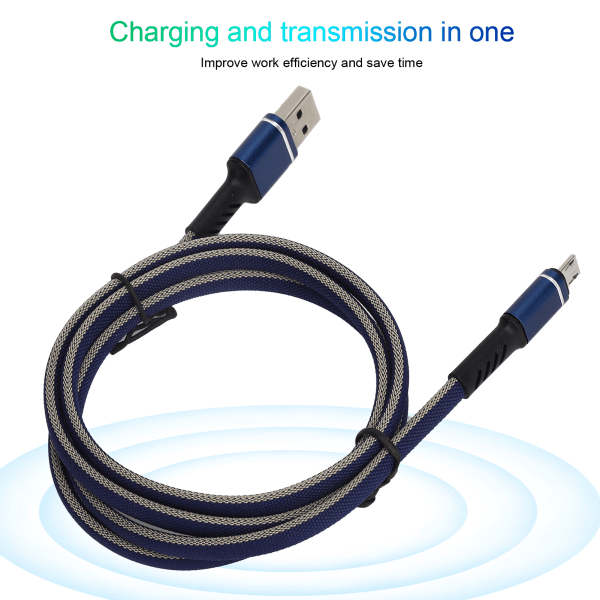 5A 1m Intelligent Snabbladdning USB -kabel Dataöverföringstråd för IOS/Android MobiltelefonMicro