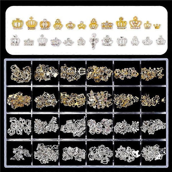 240 stk. Jule Negle Rhinestones 3D Akryl Negledekorationer Glitter Ornamenter Negletilbehør til Manicure CR05