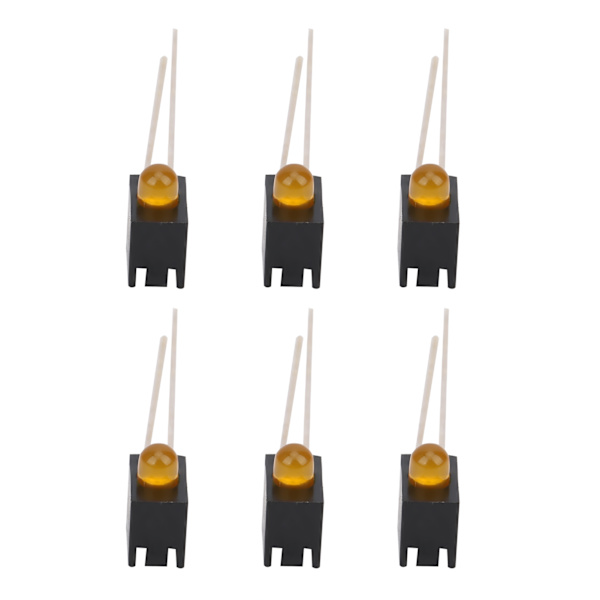 100 stk LED-holder 3 mm lampeskærm 90 graders bøjning med lette industrielle kontrolkomponenter Orange lys