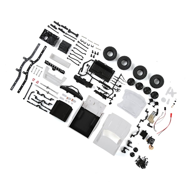 C24 2.4G DIY RC-autopaketti 4WD Kauko-ohjattava telaketjuauto Maastoajoneuvo Autot Lasten lelut