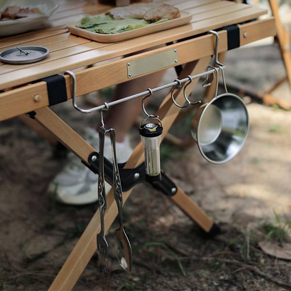 Camping Bord Side Hylde Camping Bord Side Hanger Udendørs Picnic Grill Bærbar Hylde Tilbehør