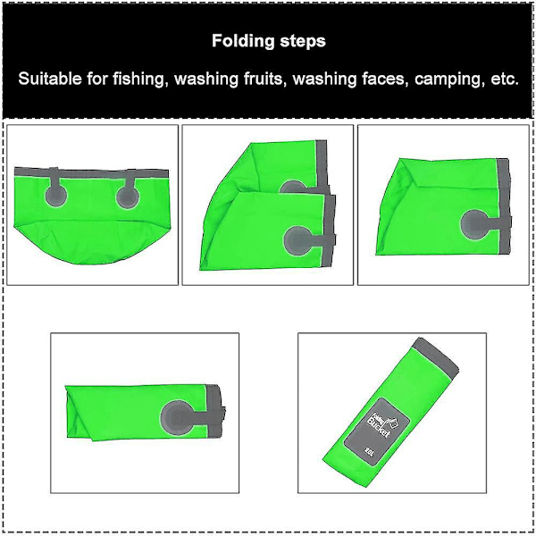 Sammenleggbar bøtte, bøtte Multifunksjonell Bærbar Sammenleggbar Vaskeservant Folding Bøtte Vannbeholder Fiskebøtte For Reiser Camping Vandring